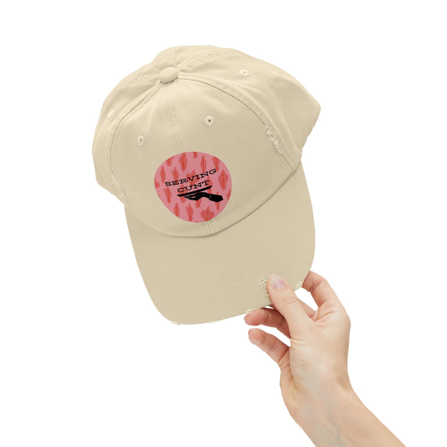 "Serving Cunt" Unisex Distressed Cap