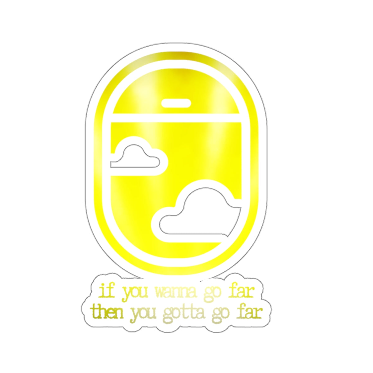 "If you wanna go far then you gotta go far" (lemoncello) Kiss-Cut Sticker | Noah Kahan Stickers and Merch