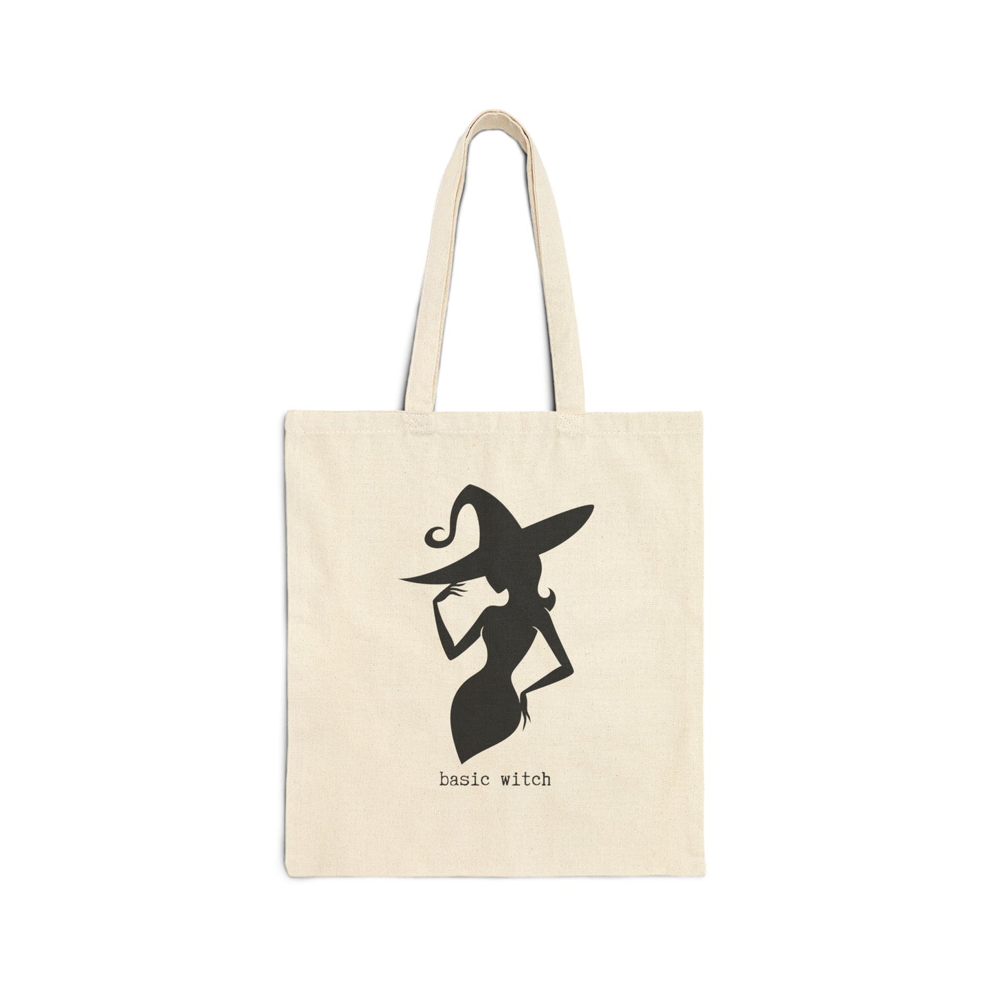 BASIC WITCH 100% Cotton Canvas Tote Bag