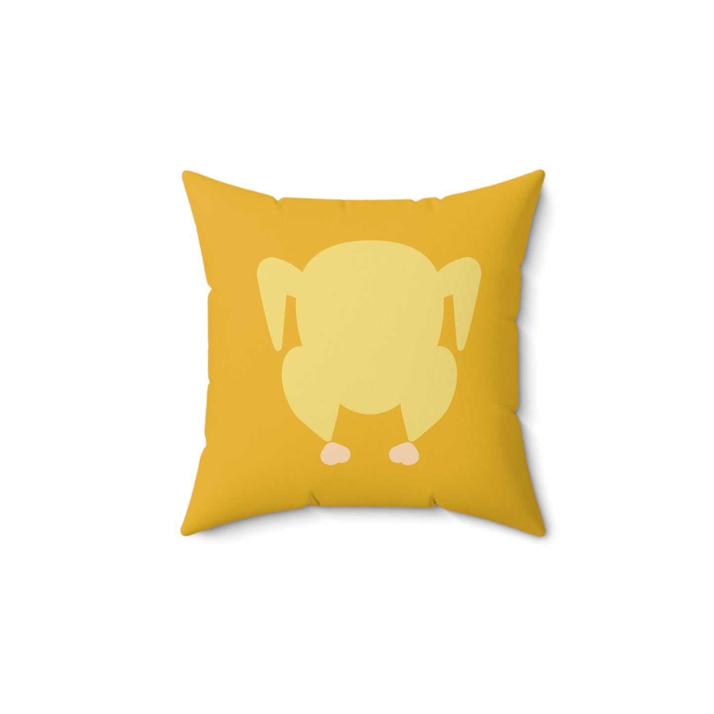 Modern Minimalist Turkey Pillow (yellow on yellow) |  Fun Fall Decor for Thanksgiving