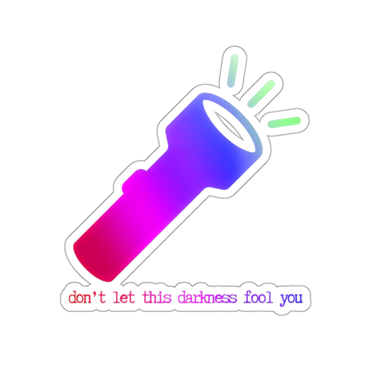 "Don't let this darkness fool you" (pinkypurply) Kiss-Cut Sticker | Noah Kahan Stickers and Merch