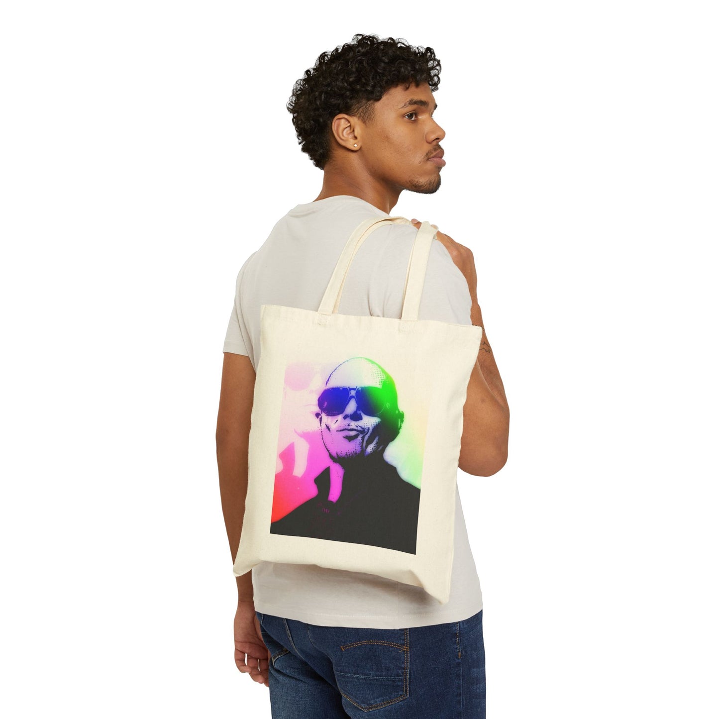 POP ART PITBULL (light) 100% Cotton Canvas Tote Bag