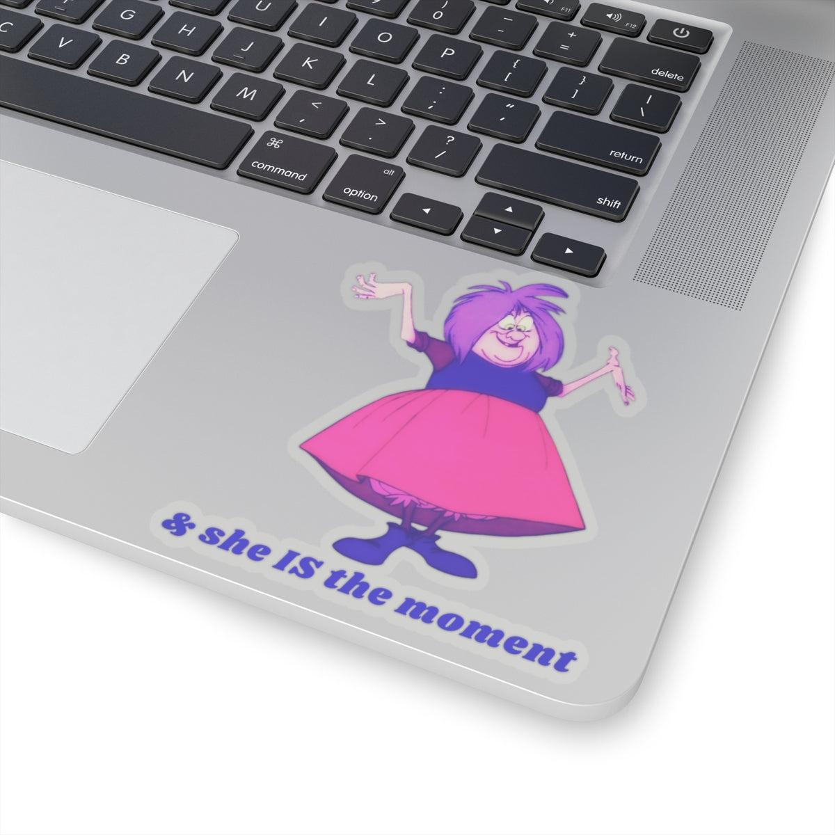 MADAM MIM "& she IS the moment" Kiss-Cut Sticker