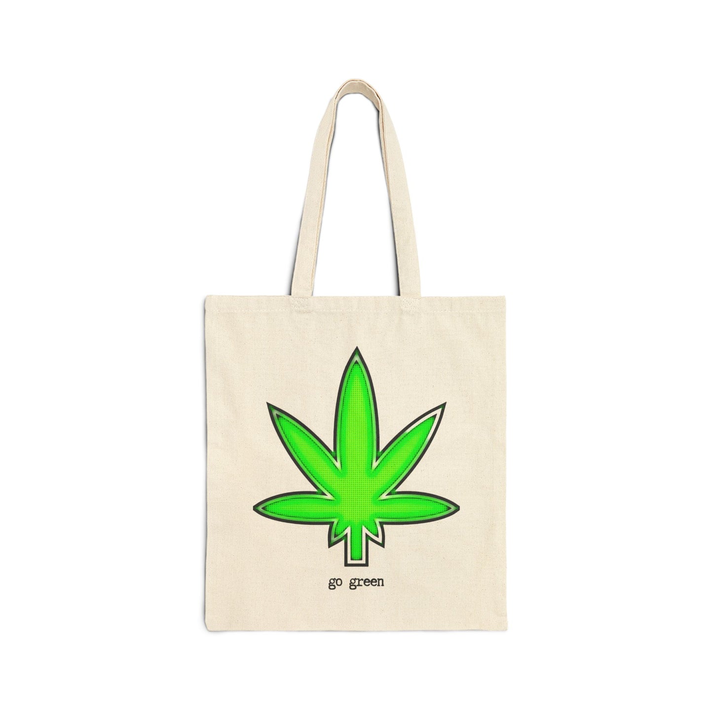 "GO GREEN" Canvas Tote Bag