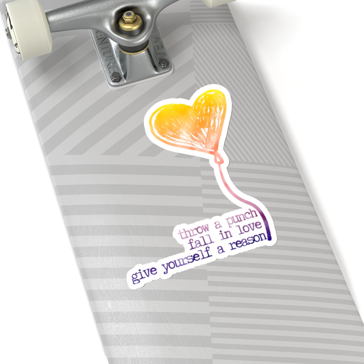 Noah Kahan "Give Yourself a Reason" (purplorange) Kiss-Cut Sticker