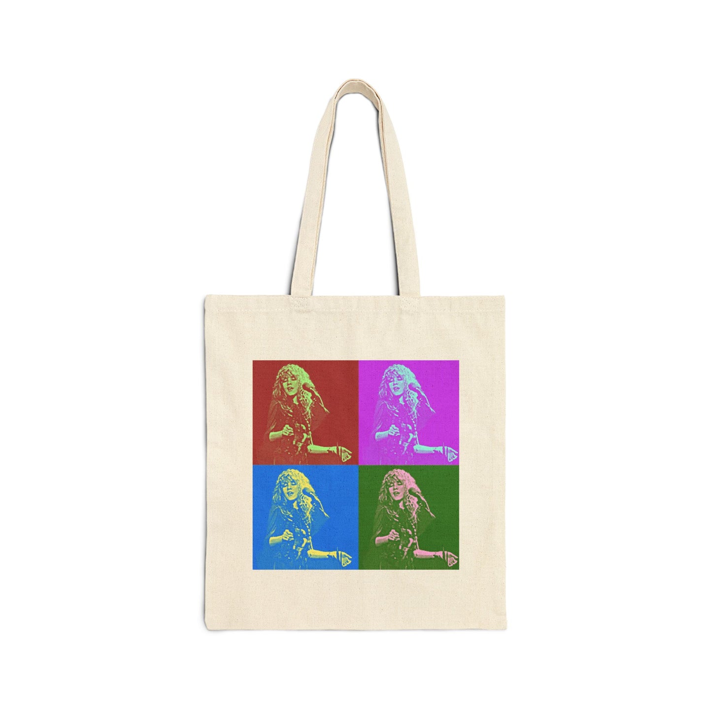 "STEVIE NICKS" Pop Art 100% Cotton Canvas Tote Bag