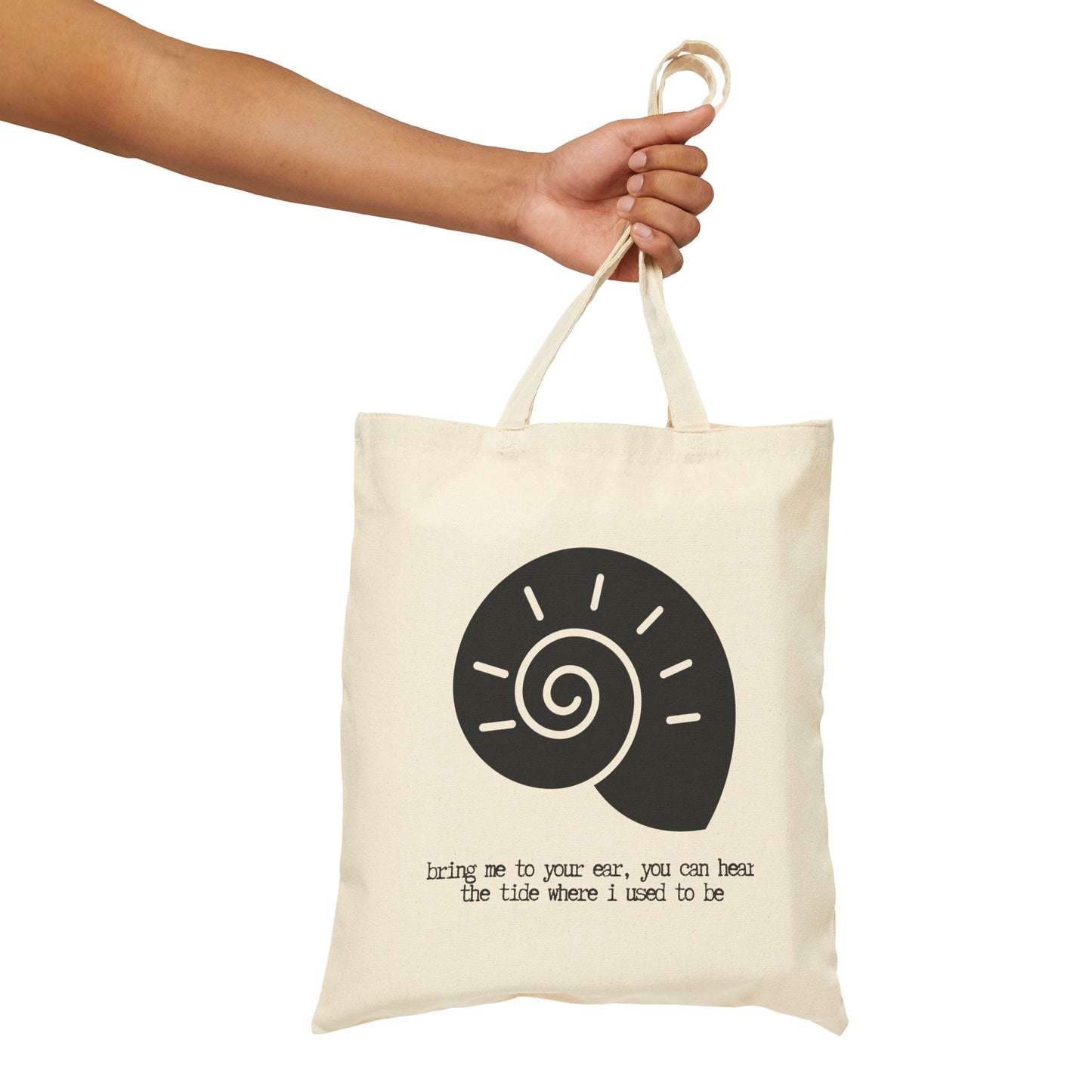 "THE TIDE WHERE I USED TO BE" 100% Cotton Canvas Tote Bag