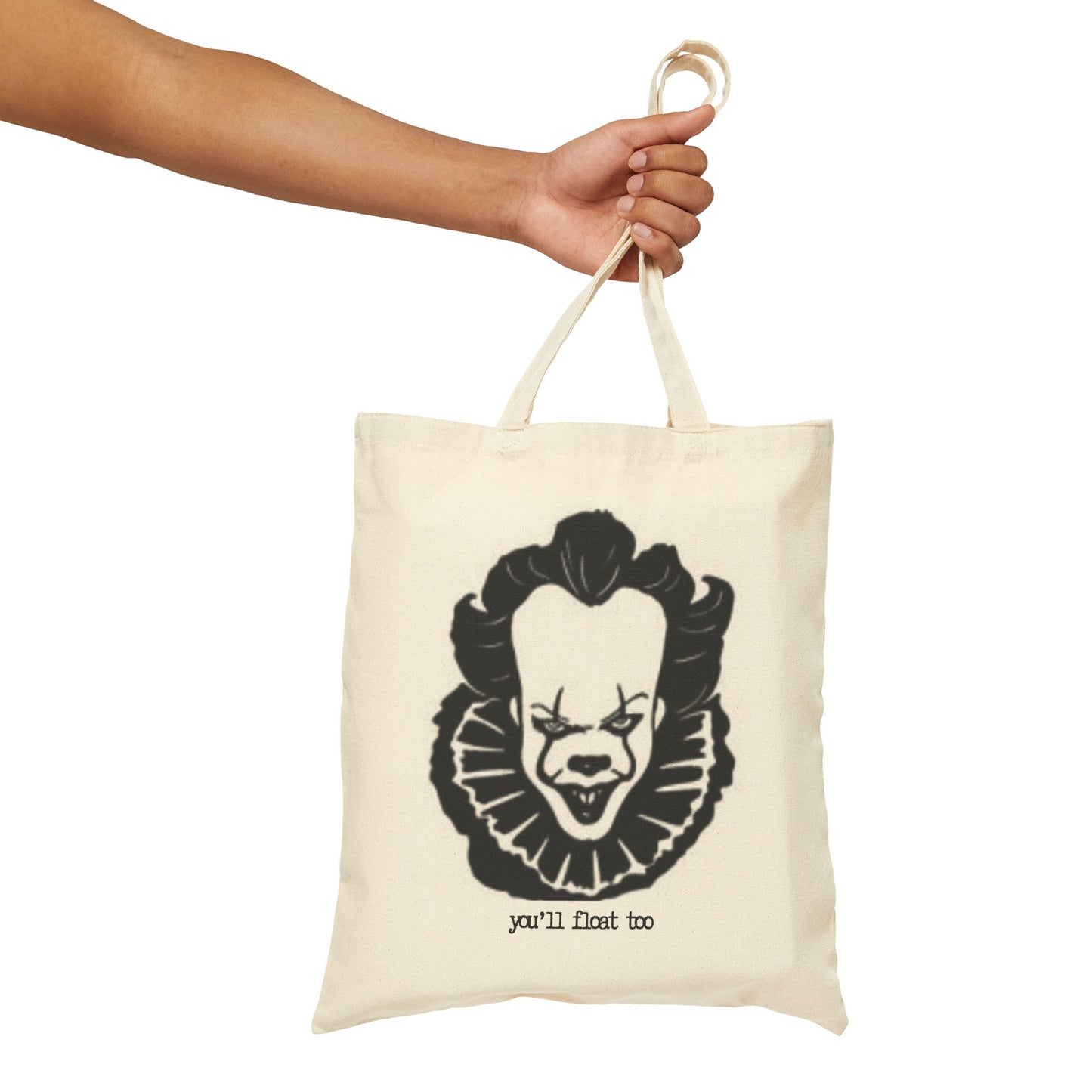 "You'll Float Too" Pennywise 100% Cotton Canvas  Tote Bag