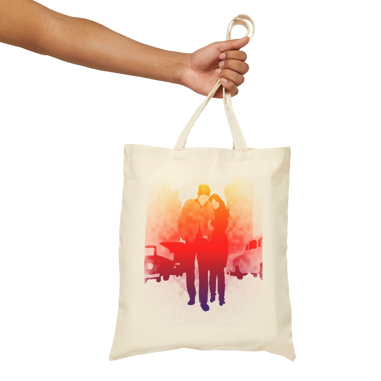 Freewheeling in Neon 100% Cotton Canvas Tote Bag