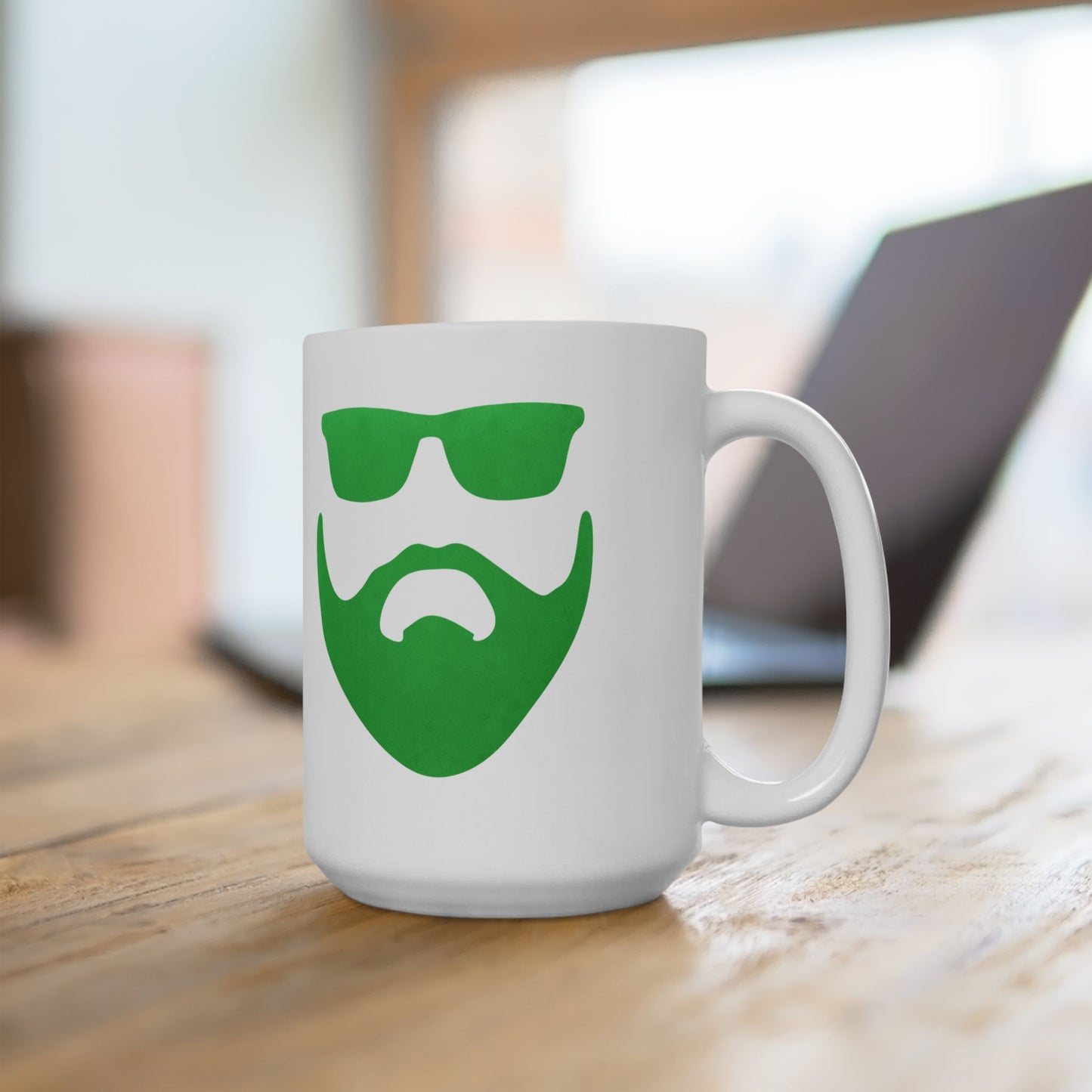 Apple Green Beardo XL Ceramic Mug