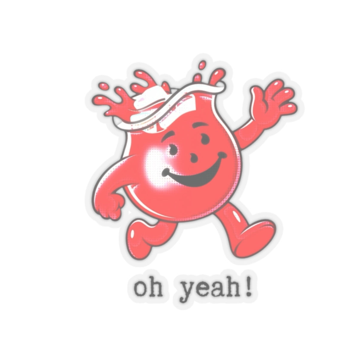 Kool-Aid Guy "oh yeah" Kiss-Cut Sticker