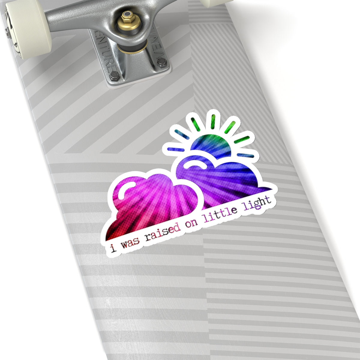 "I was raised on little light"  (rainbow sprinkles) Kiss-Cut Sticker | Noah Kahan Stickers and Merch