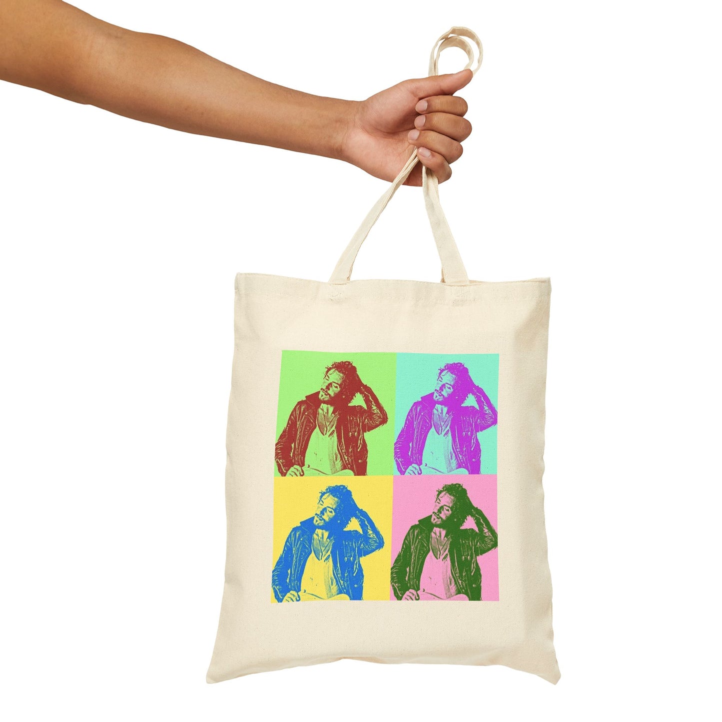 Pop Art Bruce 100% Cotton Canvas Tote Bag