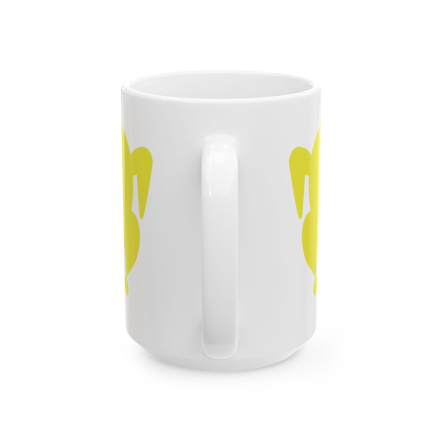 "Hot to Trot" (mellow yellow) Turkey XL Mug | Modern and Colorful Thanksgiving Ceramic Coffee Mug