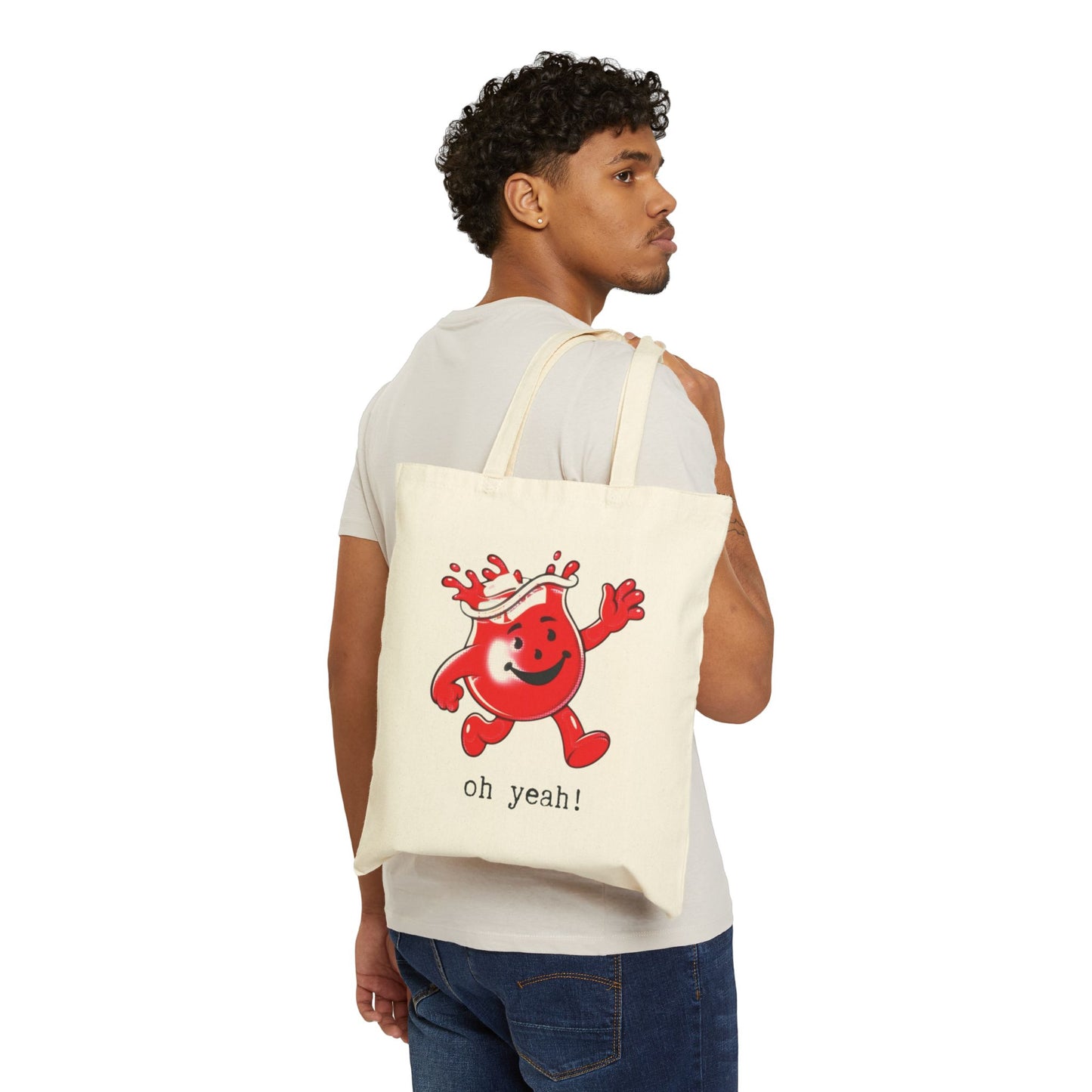 "Oh Yeah" Kool-Aid Man 100% Cotton Canvas Tote Bag