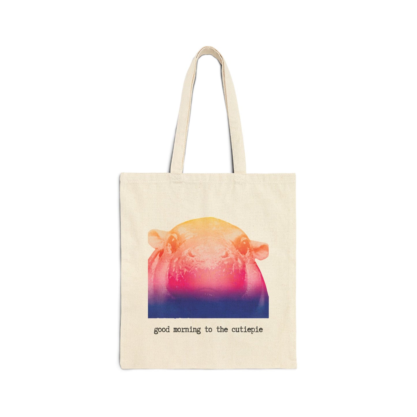 Pop Art Moo Deng ("good morning to the cutiepie") Tote Bag