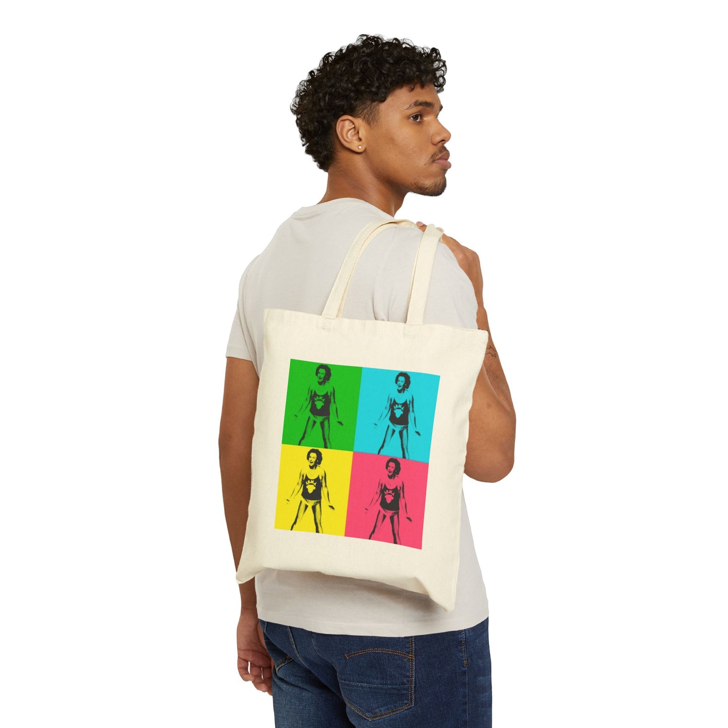 Pop Art Richard Simmons 100% Cotton Canvas Tote Bag