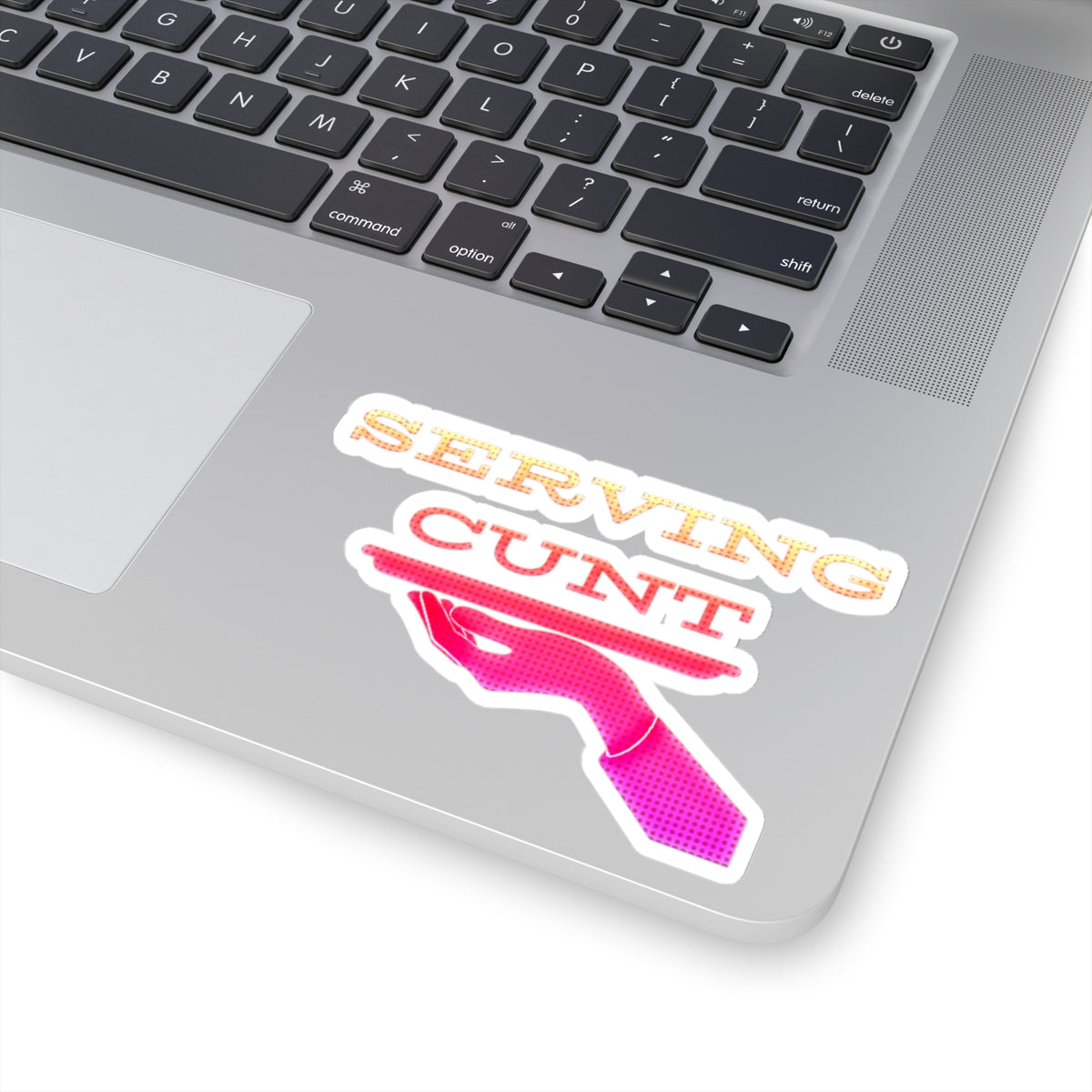 Serving Cunt (pink ombre) Kiss-Cut Sticker