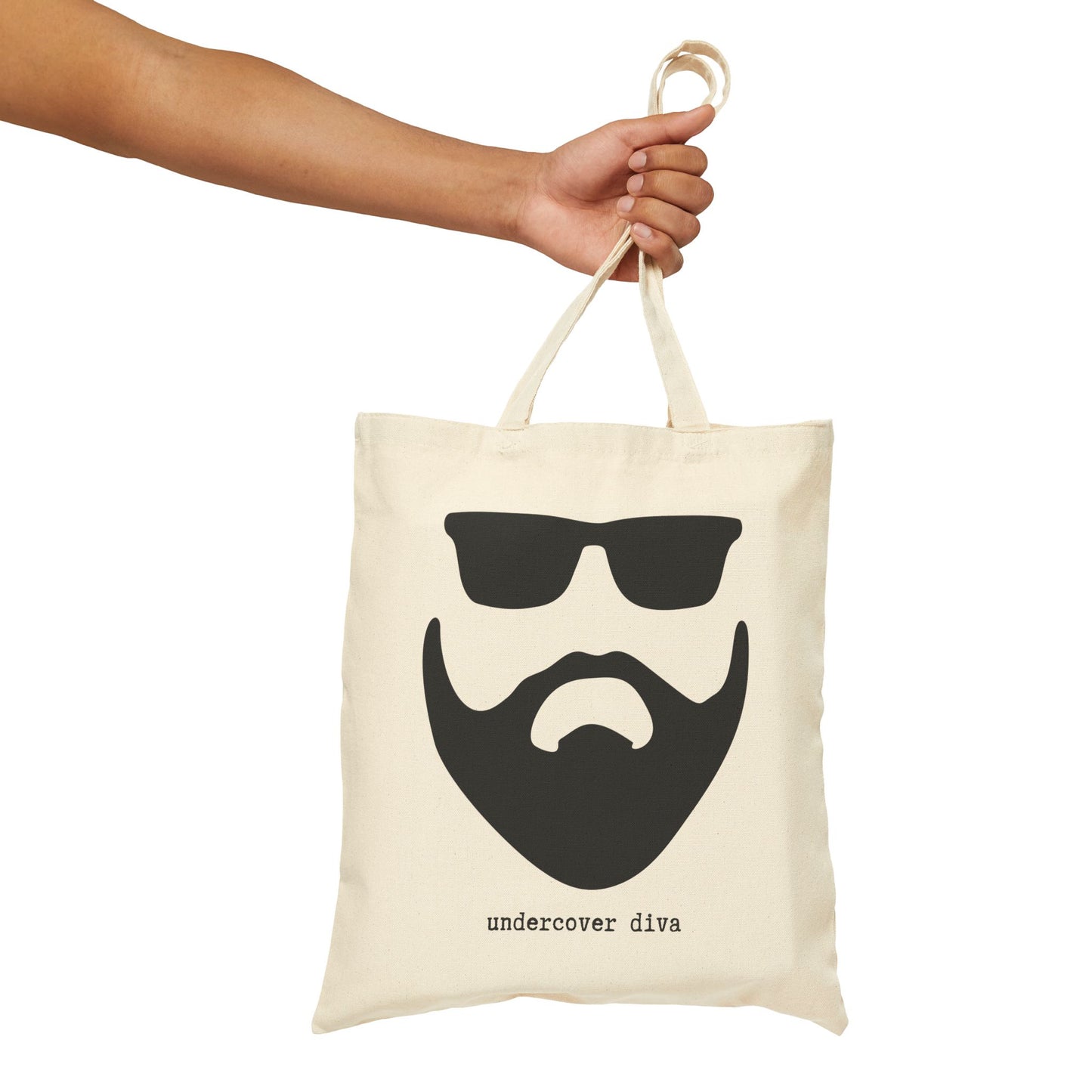 Undercover Diva 100% Cotton Canvas Tote Bag