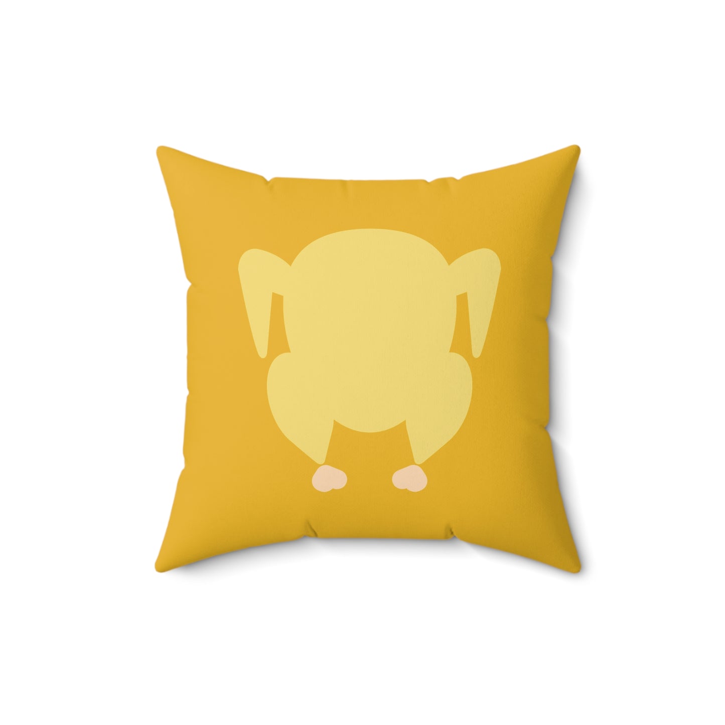 Modern Minimalist Turkey Pillow (yellow on yellow) |  Fun Fall Decor for Thanksgiving