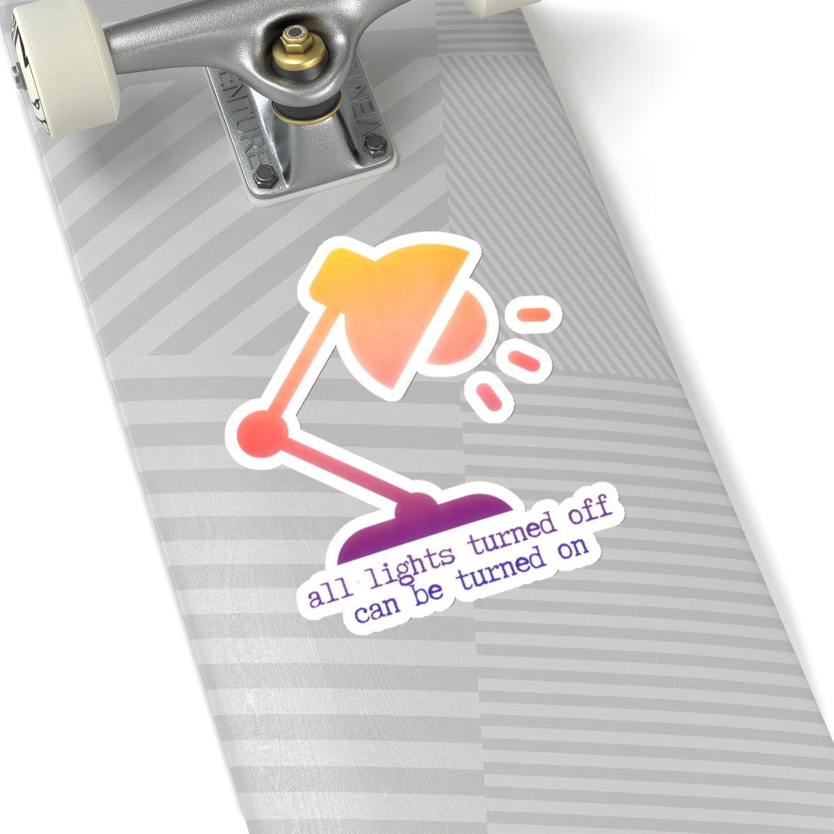 "All Lights Turned Off Can Be Turned On" (orange crush) Kiss-Cut Sticker | Noah Kahan Stickers and Merch