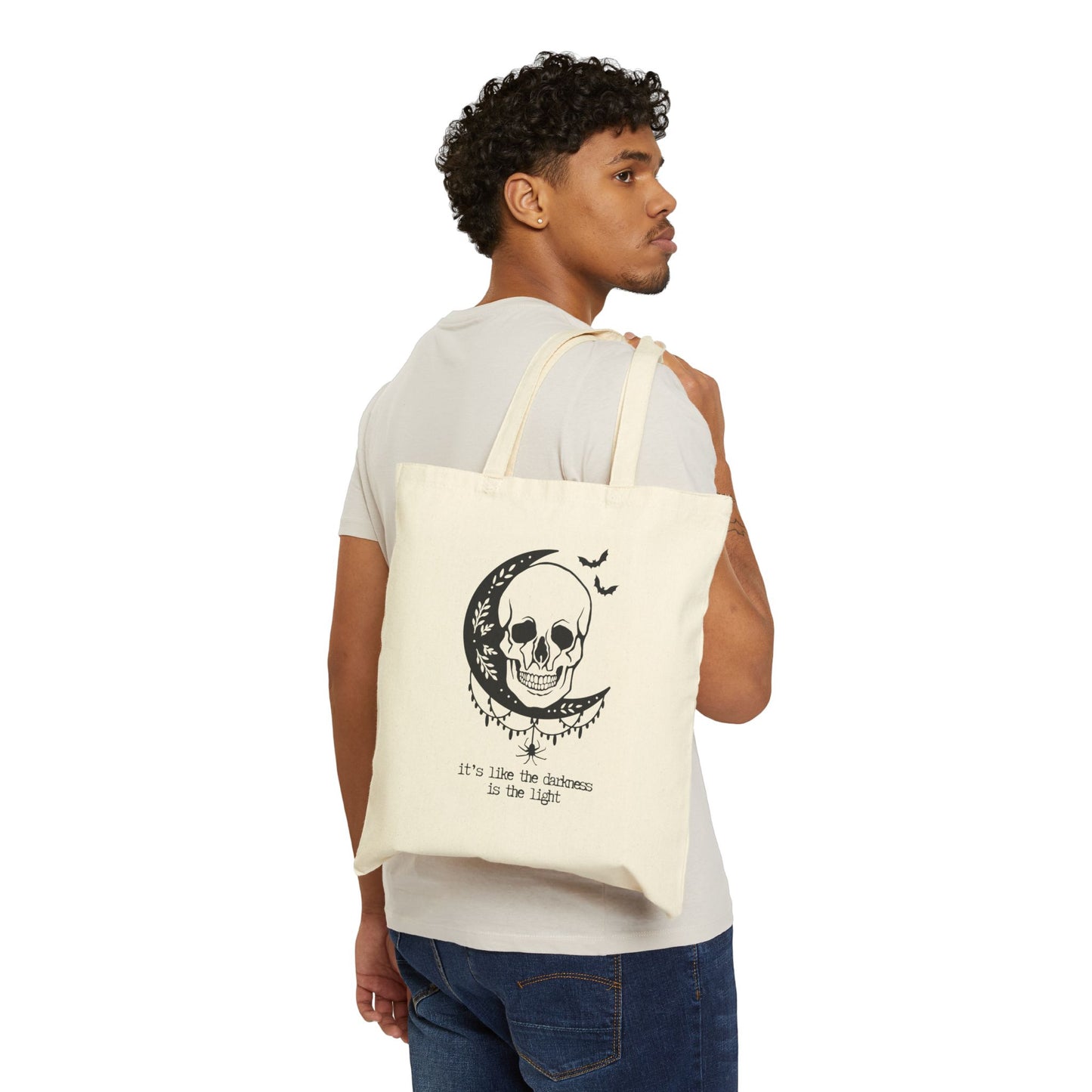 "It's Like the Darkness Is the Light" DISTURBIA Inspired Rihanna 100% Cotton Canvas Tote Bag