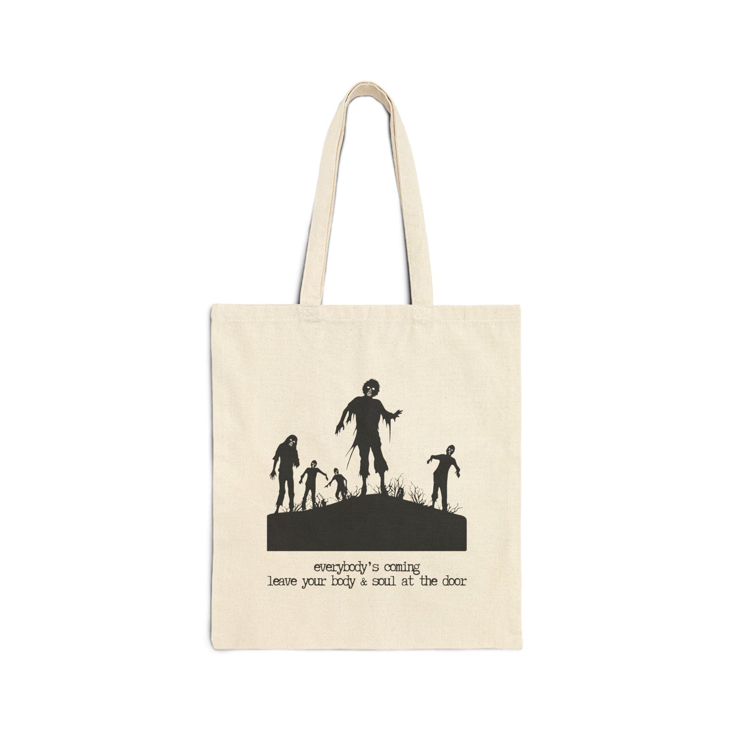 "Leave Your Body & Soul at the Door"  DEAD MANS PARTY Oingo Boingo Inspired 100% Cotton Canvas Tote Bag