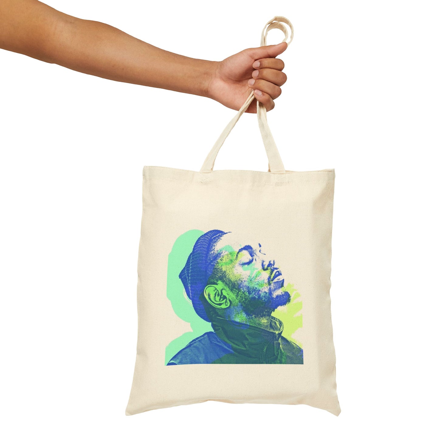 Kendrick in Blue 100% Cotton Canvas Tote Bag