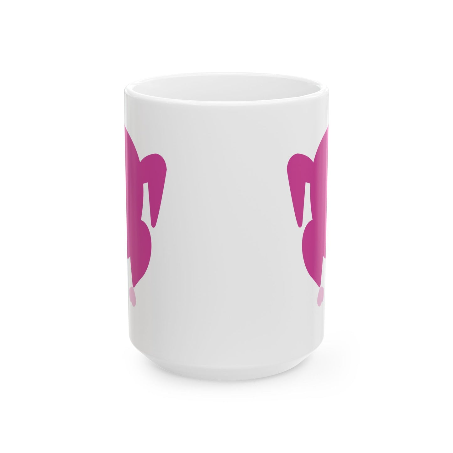 "Hot to Trot" (pinkitydinkity) Turkey XL Mug | Modern and Colorful Thanksgiving Ceramic Coffee Mug