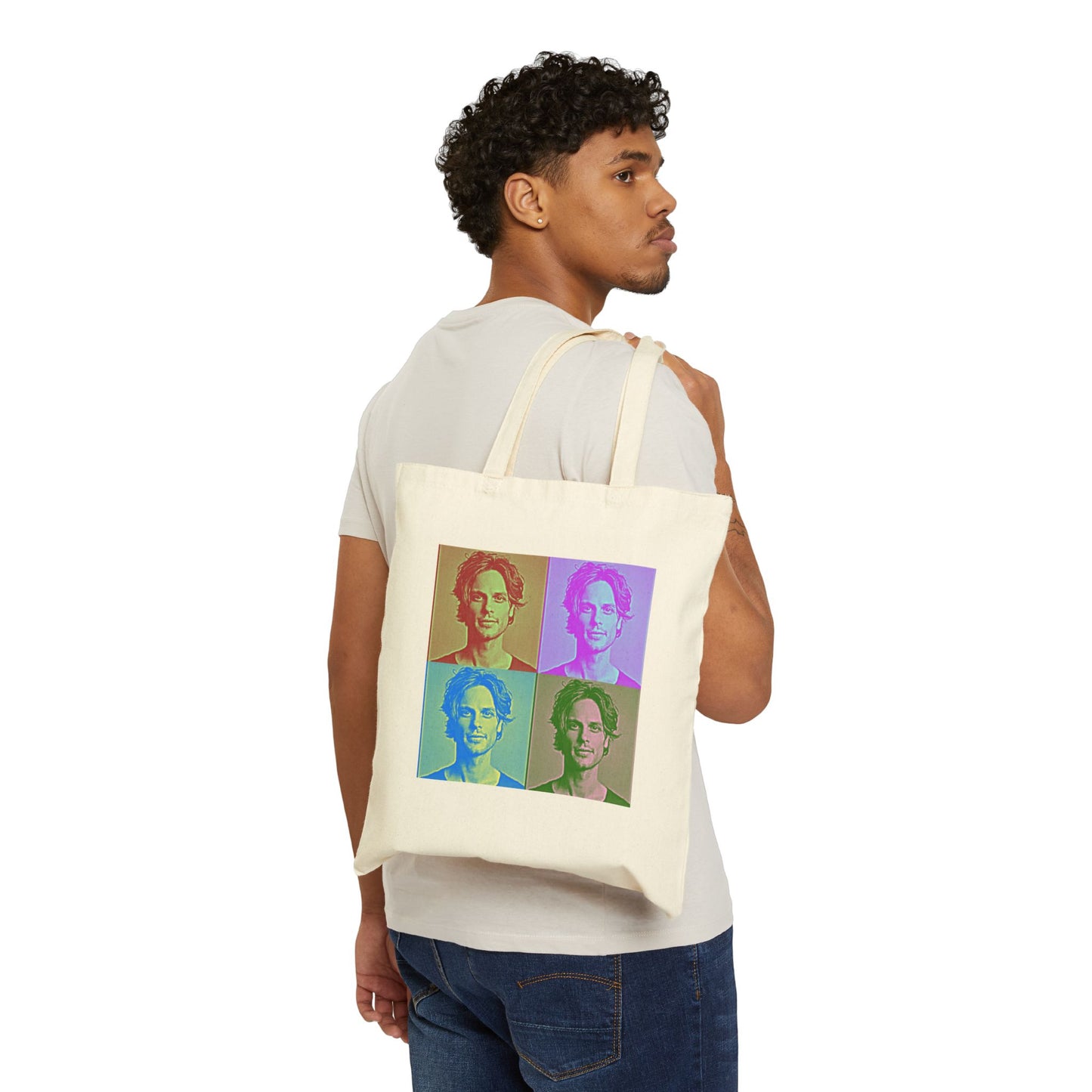 Mathew Gray Gubler POP ART 100% Cotton Canvas Tote Bag