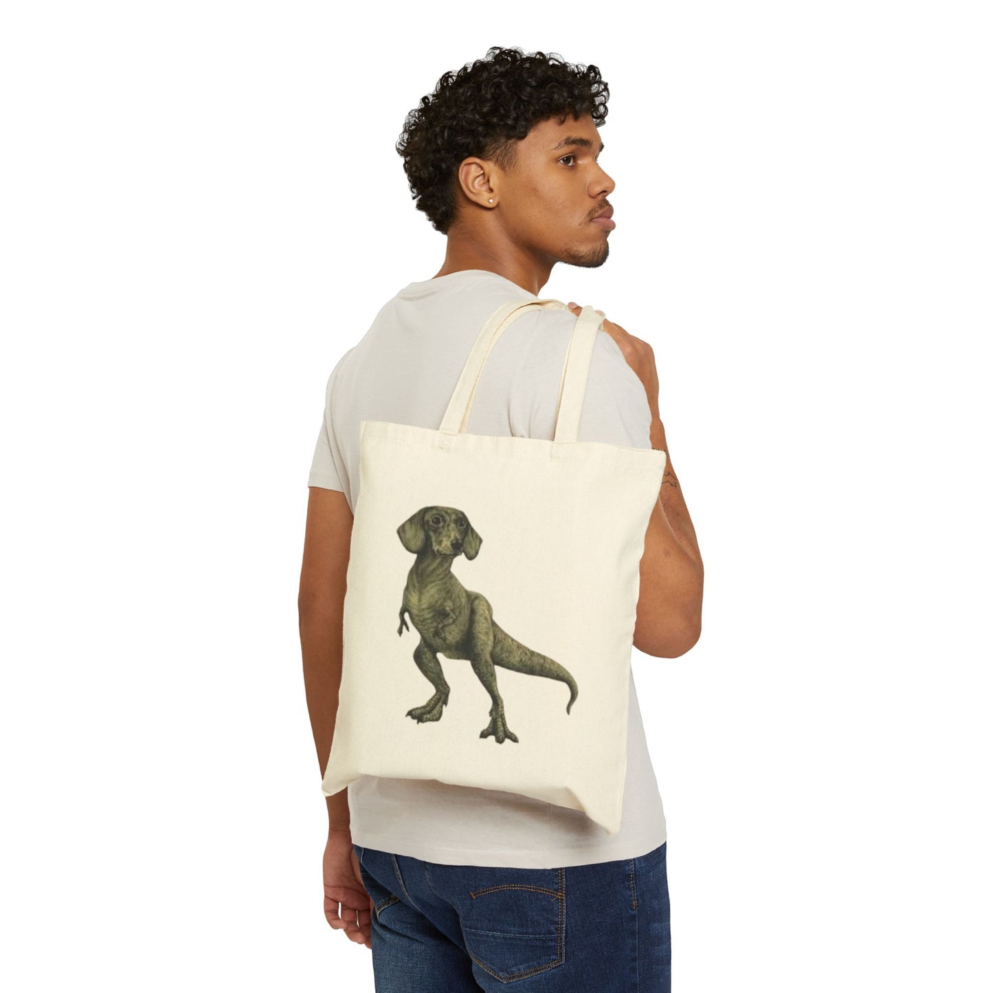 Doxy-saurus 100% Cotton Canvas Tote Bag