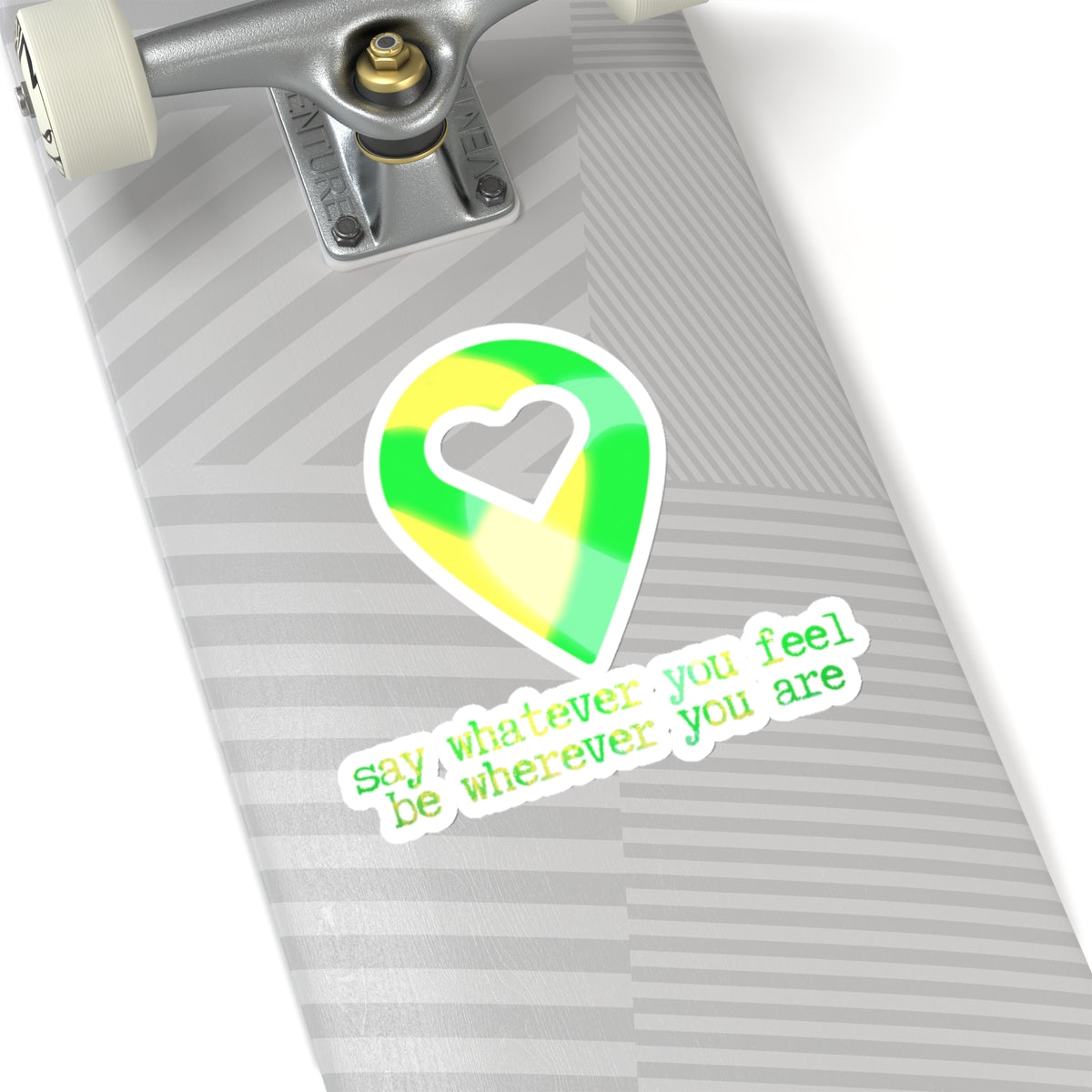 "say whatever you feel, be wherever you are" (Sprite) Kiss-Cut Sticker | Noah Kahan Stickers and Merch