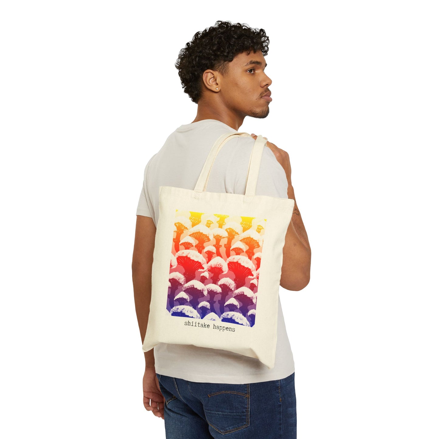 SHIITAKE HAPPENS 100% Cotton Canvas Tote Bag