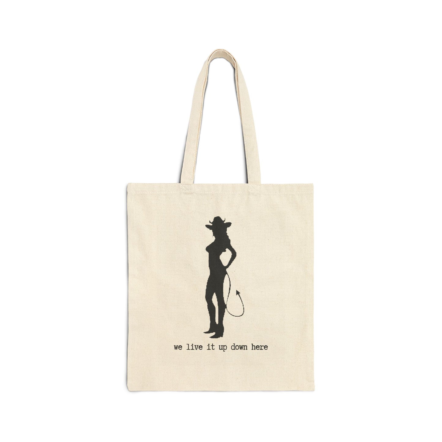 "We live it up down here" MORGAN WALLEN inspired 100% Cotton Canvas Tote Bag