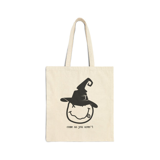 "Come As You Aren't" NIRVANA inspired 100% Cotton Canvas Tote Bag HALLOWEEN