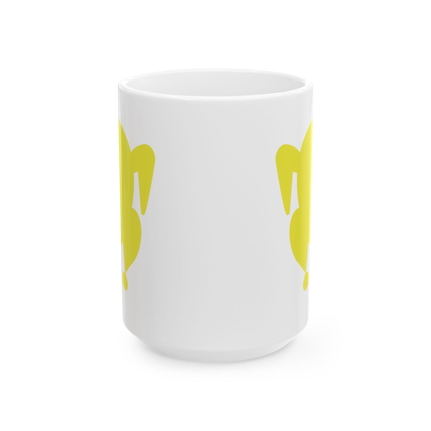 "Hot to Trot" (mellow yellow) Turkey XL Mug | Modern and Colorful Thanksgiving Ceramic Coffee Mug