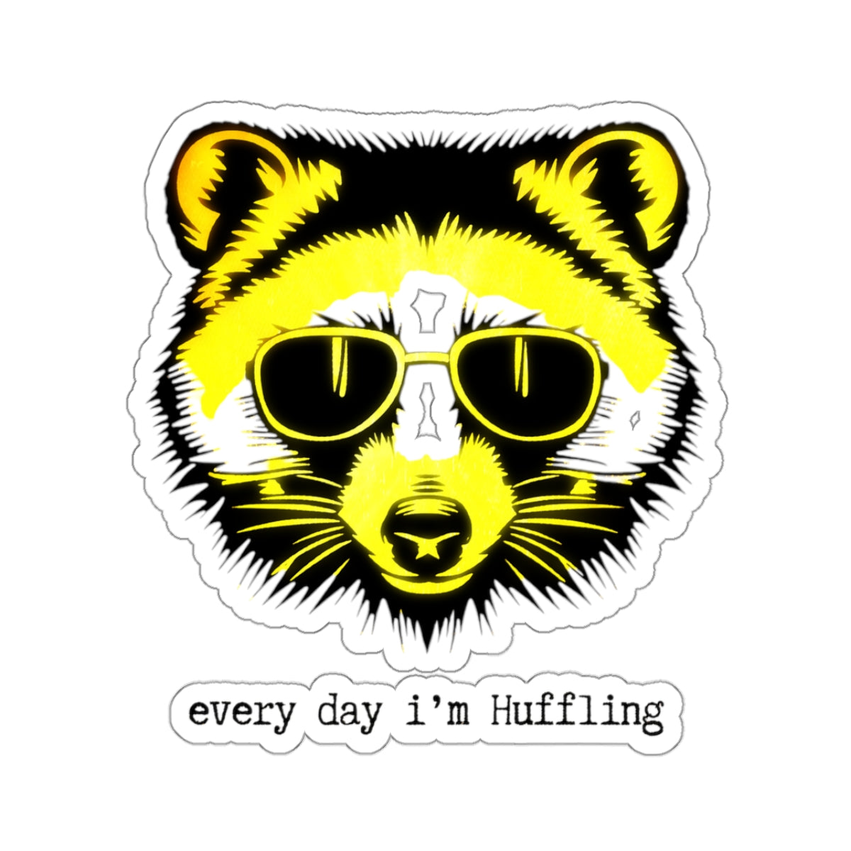 Potterhead Series "Every day I'm Huffling" Hufflepuff Kiss-Cut Sticker