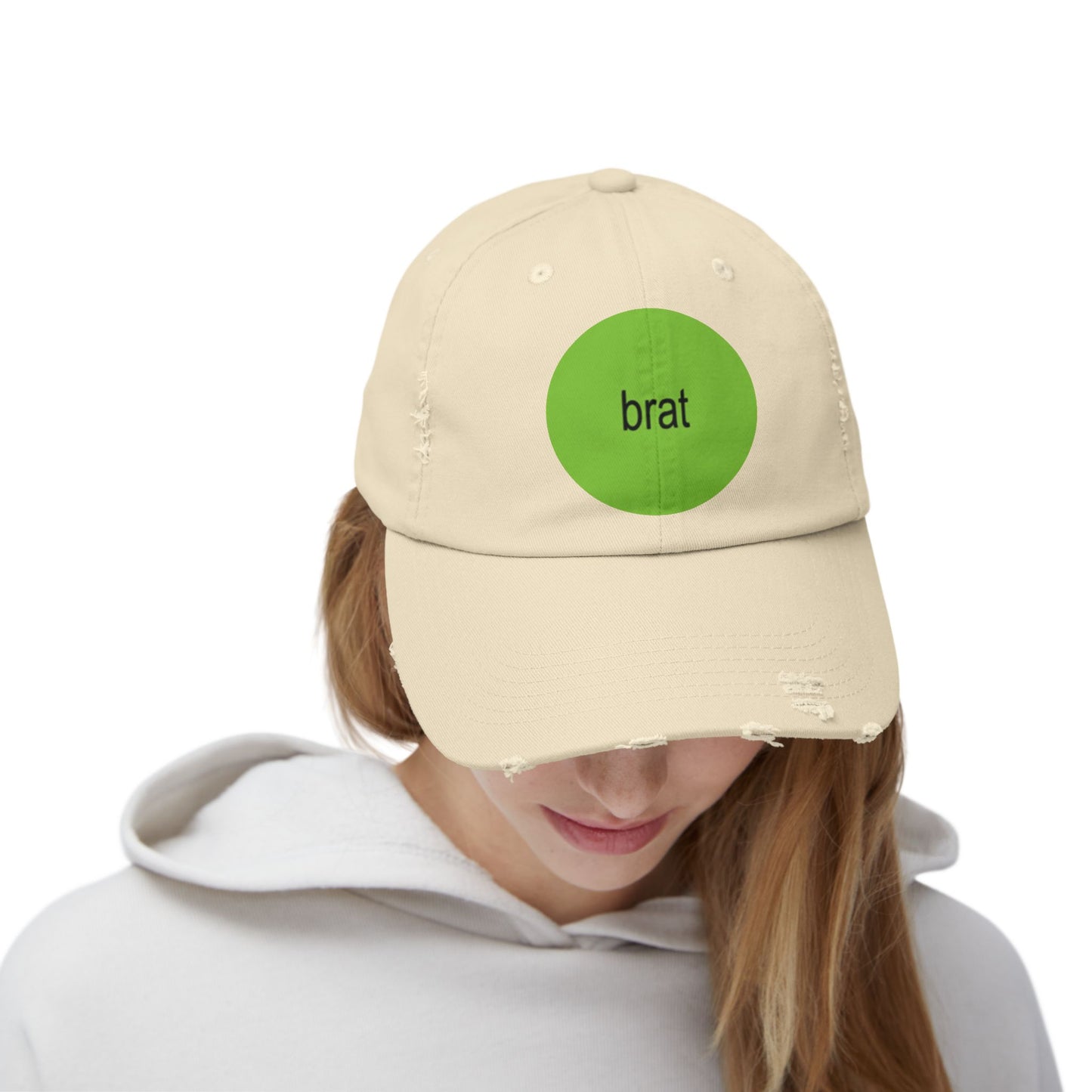 "Brat" Unisex Distressed Cap