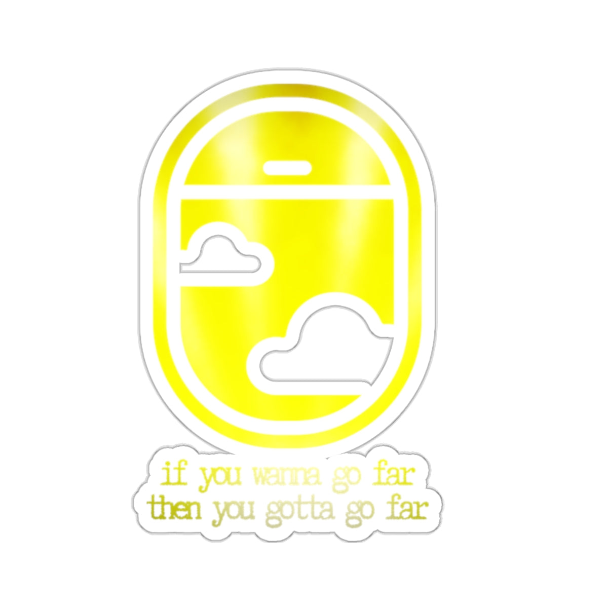 "If you wanna go far then you gotta go far" (lemoncello) Kiss-Cut Sticker | Noah Kahan Stickers and Merch