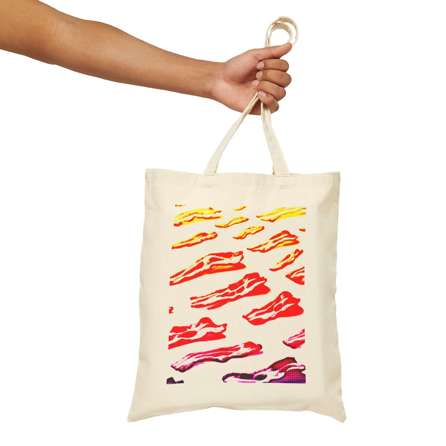 POP ART BACON 100% Cotton Canvas Tote Bag