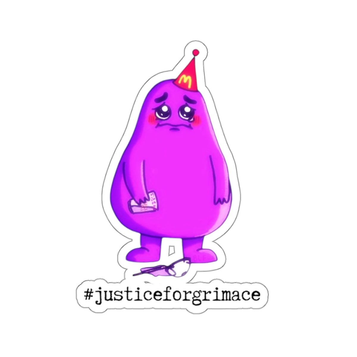 #justiceforgrimace Kiss-Cut Grimace Sticker