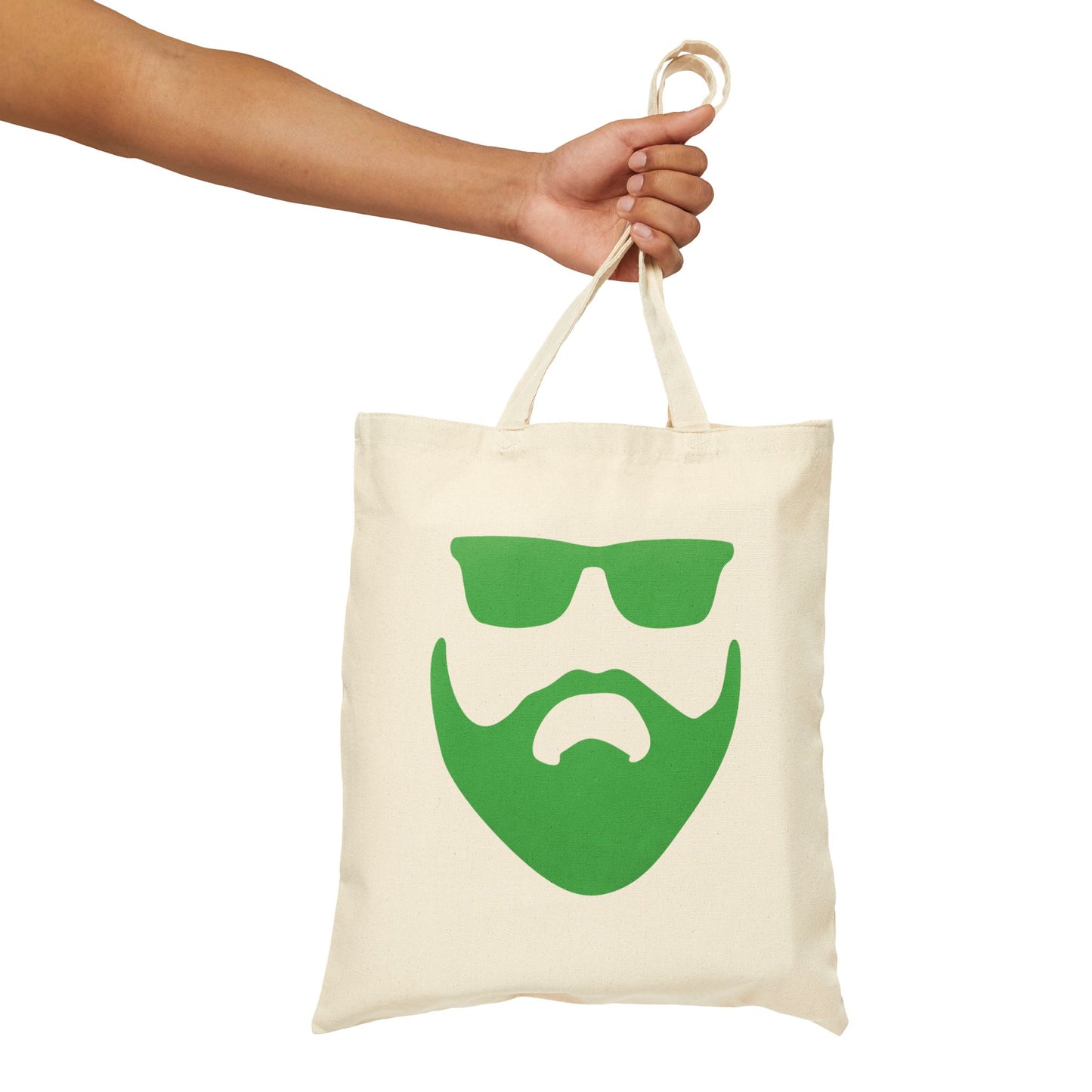 "So Many Beards So Little Time" (green) 100% Cotton Canvas Tote Bag