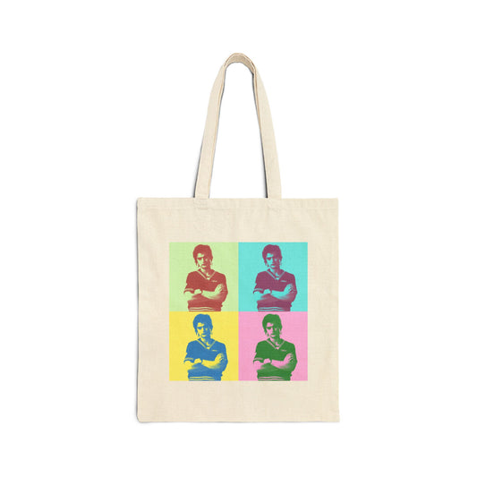 Pop Art Stranger Steve 100% Cotton Canvas Tote Bag