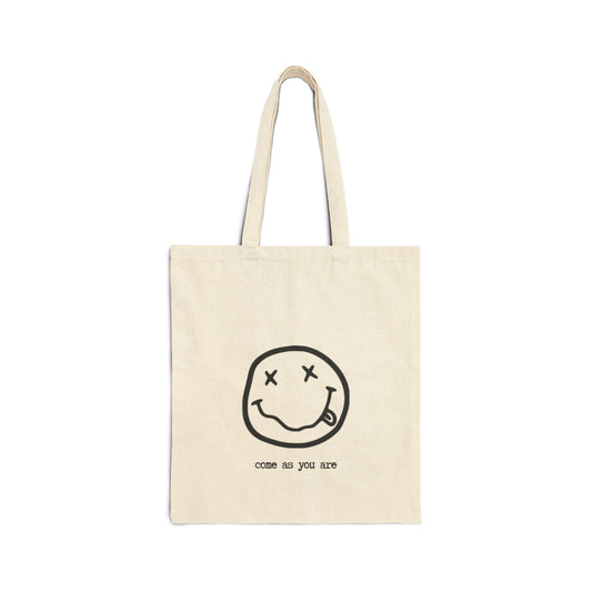 "Come As You Are" NIRVANA inspired 100% Cotton Canvas Tote Bag