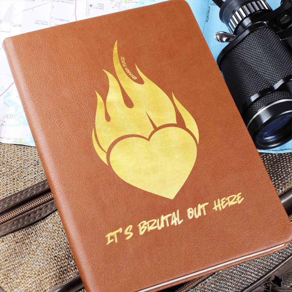 "it's brutal out here" VEGAN LEATHER JOURNAL | Olivia Rodrigo Song Lyrics | Custom, Eco-friendly Journal