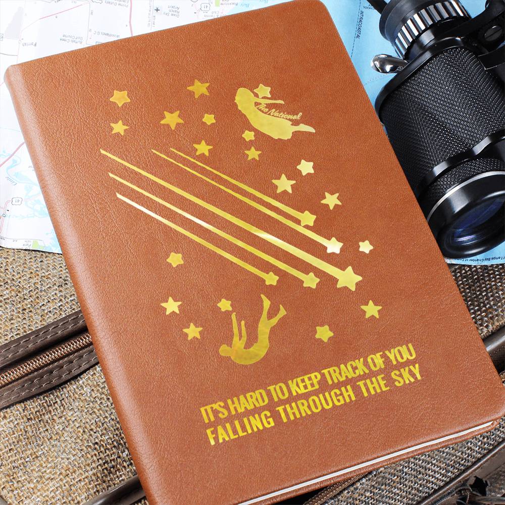 "It's hard to keep track of you falling through the sky" VEGAN LEATHER JOURNAL | The National Fake Empire Song Lyrics