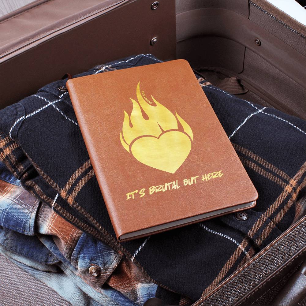 "it's brutal out here" VEGAN LEATHER JOURNAL | Olivia Rodrigo Song Lyrics | Custom, Eco-friendly Journal