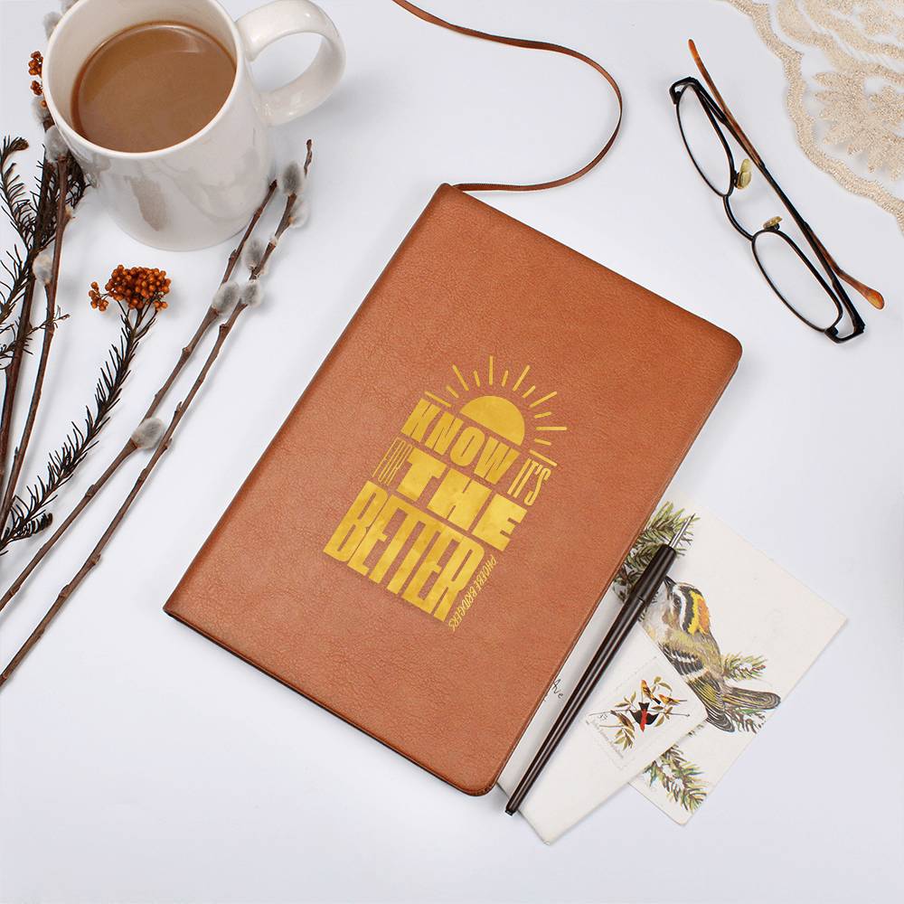 "Know It's for the Better"  Vegan Leather Journal | Waiting Room Song Lyrics  | Unique Phoebe Bridgers Music & Gifts