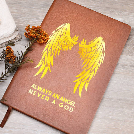 "always an angel, never a god" VEGAN LEATHER JOURNAL |  Boygenius song lyrics | Custom-made & Eco-friendly