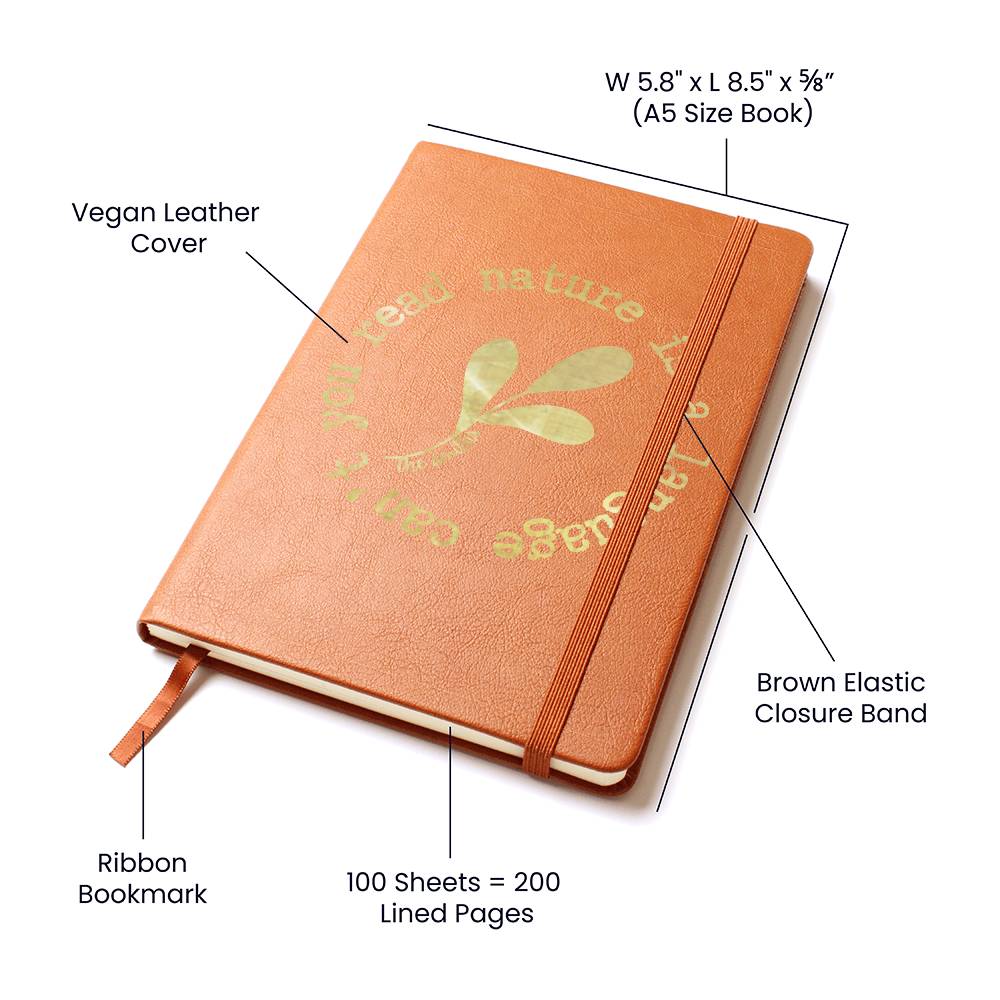 "nature is a language can't you read" Vegan Leather Journal | THE SMITHS SONG LYRICS | Unique & Custom Gifts